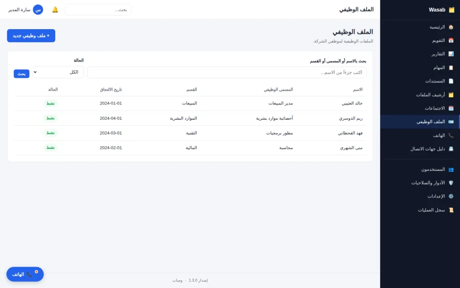 إدارة الموظفين في وصاب